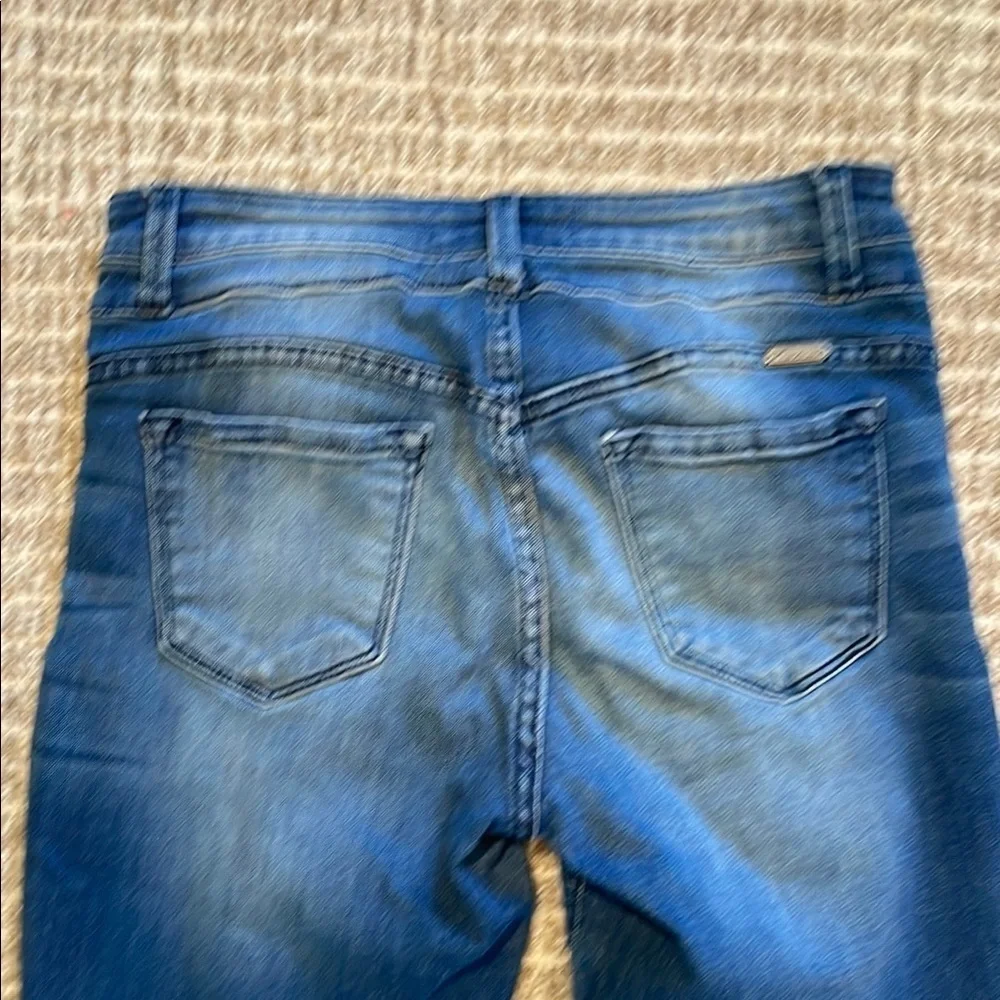 KanCan Skinny Jeans with Distressed Rips and Fading